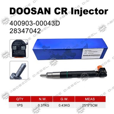 Tavaline raudtee 400903-00043 d/28347042 Diislikütuse injektor Doosani mootoritele